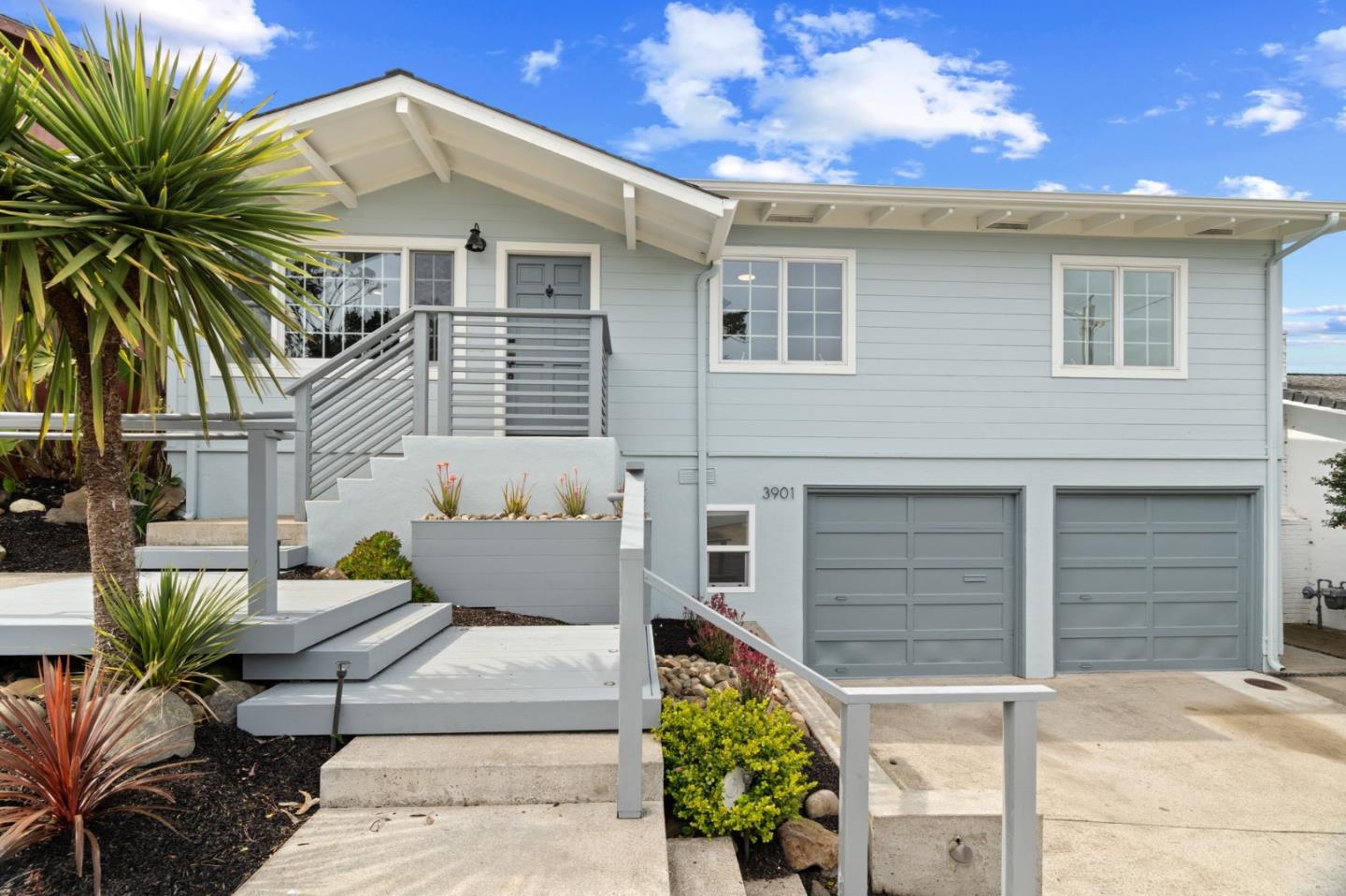 a view of a house with a patio