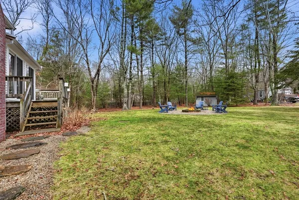 a view of a park with swings and slides