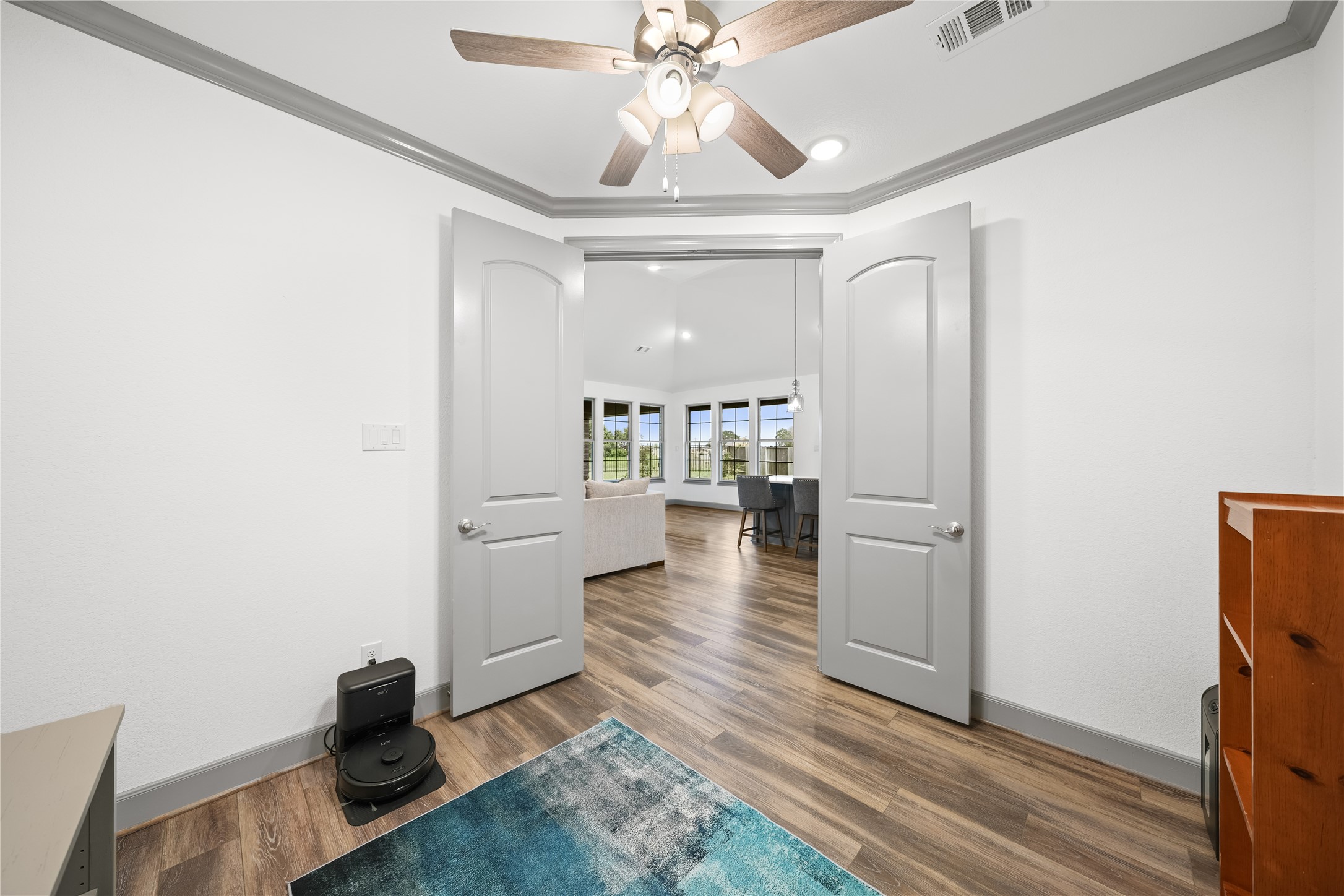 5739 Bobwhite Trail Manvel, TX 77578 - Photo 12 of 29 French doors create a private space that's ideal for a home office, hobby room, or quiet retreat. Its central location offers flexibility to fit your lifestyle.