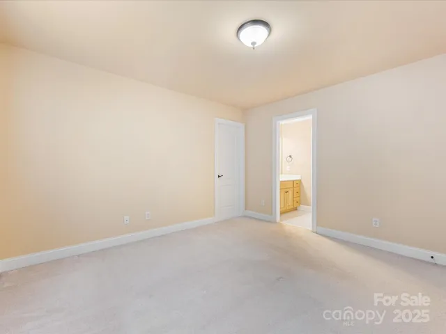 an empty room with an entryway