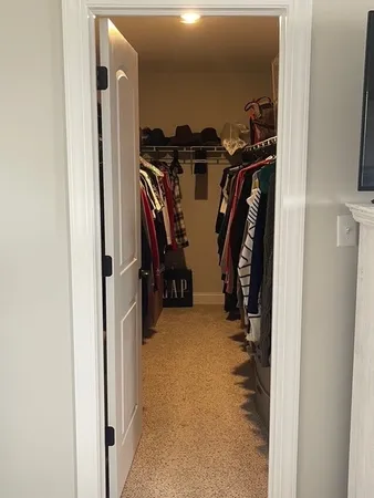 a view of a hallway with window