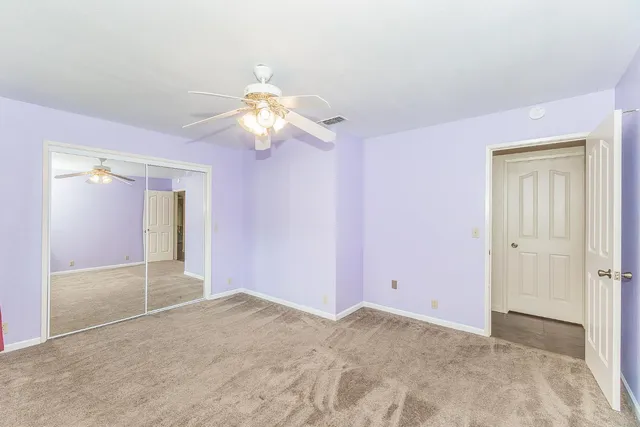 a view of backyard with tree