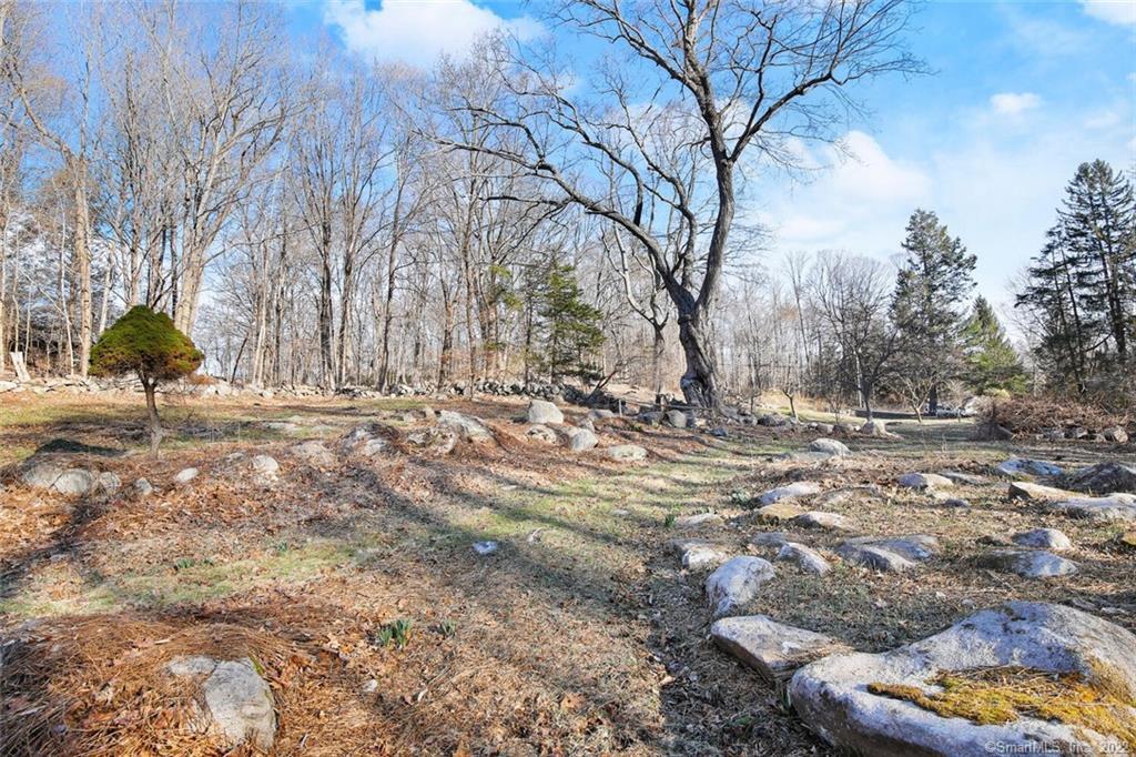 This gorgeous 2 acre lot is cleared and ready for your new home. Two sets of architectural plans were commissioned for the owners. Use them or design your own.This is a view from middle of property.