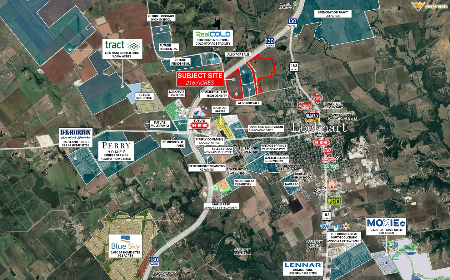 1107 Silent Valley Road Lockhart, TX 78644 - Photo 6 of 12 Site Plan. Illustrating the property's location and surrounding developments