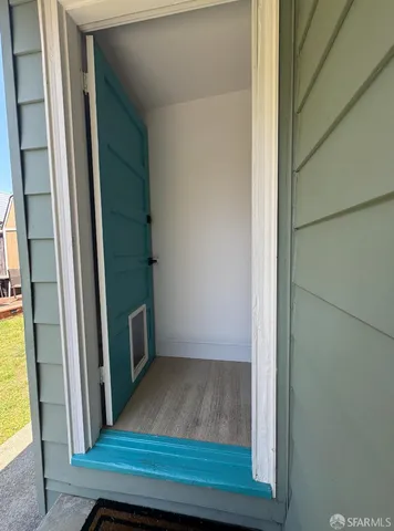 a view of front door