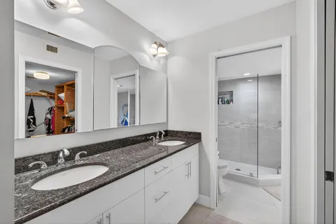 a view of a hallway with entryway