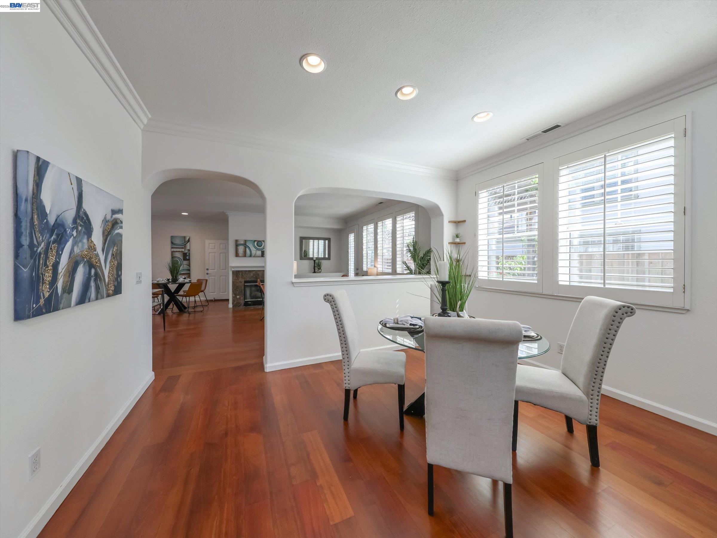 326 I Street Fremont, CA 94536 - Photo 9 of 40 a view of a dining room with furniture window and wooden floor