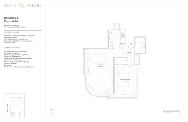 $1,070,000 | 400 East 84th Street, Unit 8F | Upper East Side