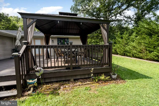a view of a yard with a tree