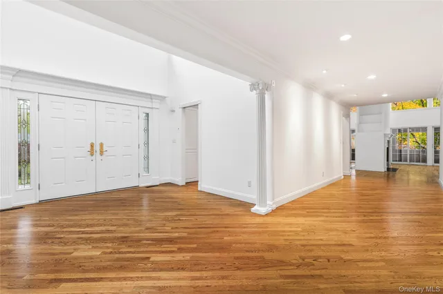 a view of an empty room and window