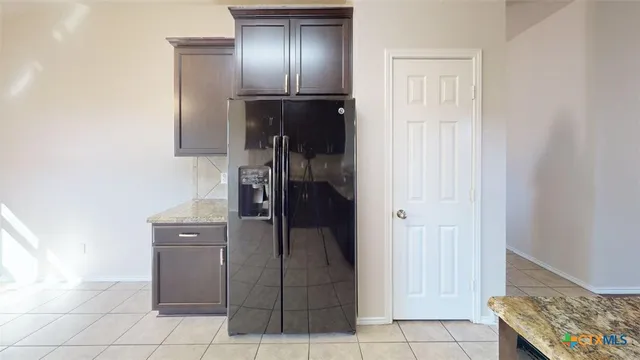 a room with cabinets