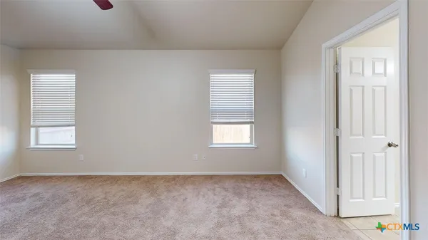 an empty room with a window