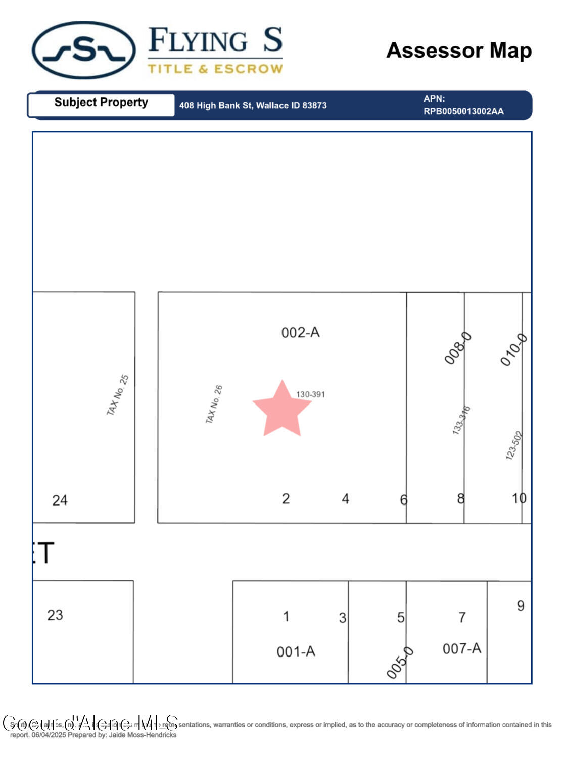 408 High Bank Street Wallace, ID 83873 - Photo 30 of 30 Plat Map