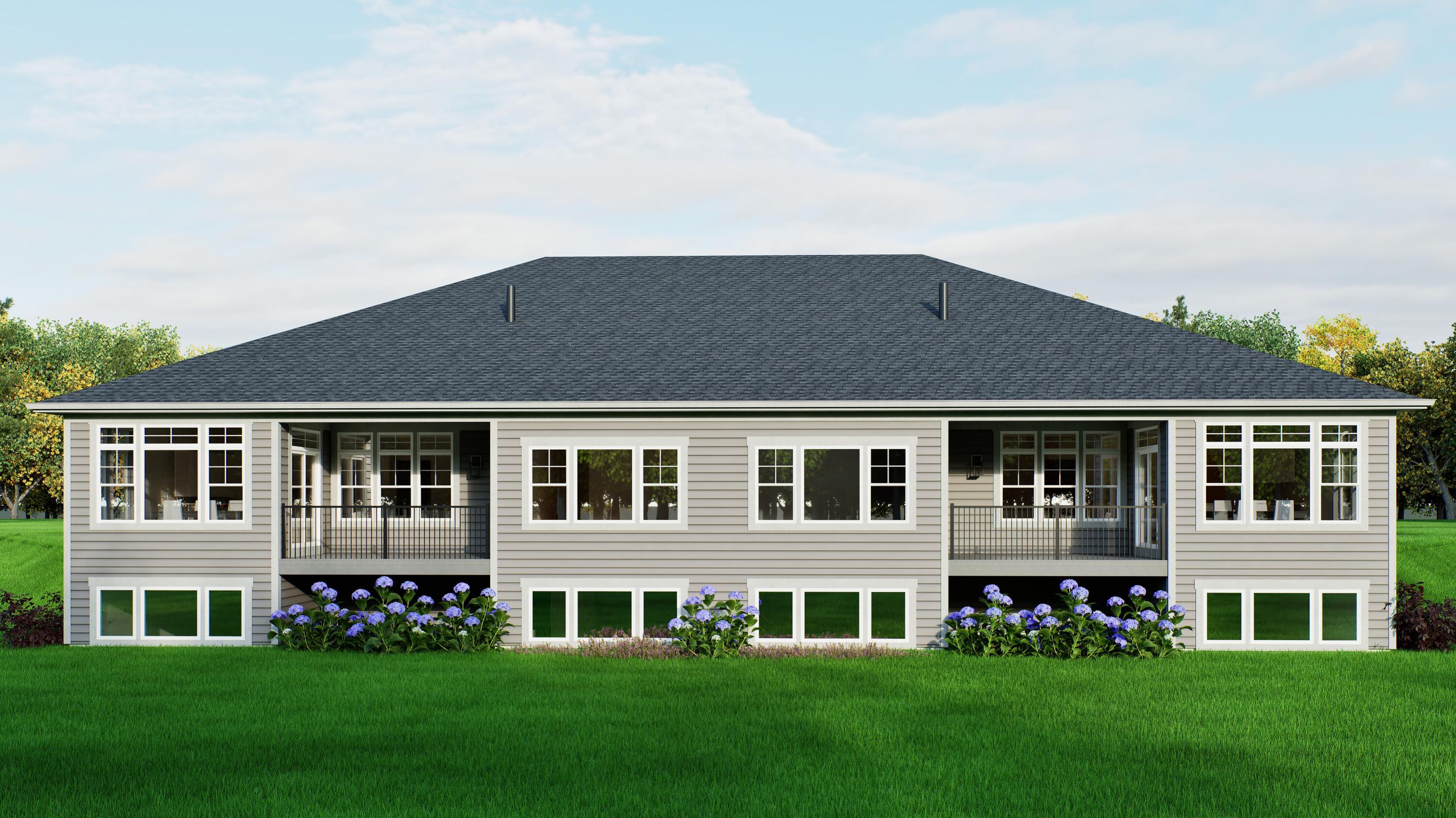 554 Pioneer Court, Unit 10 RIGHT Oconomowoc, WI 53066 - Photo 2 of 18 B_Rear Lookout _8k_tundra Gray Siding_Qu