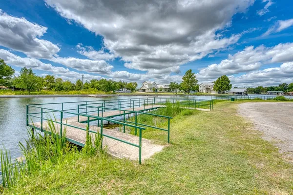 a view of a town with big yard