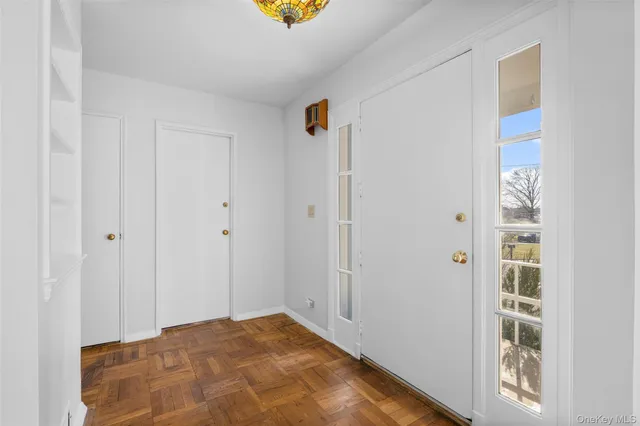 a view of a bedroom from window