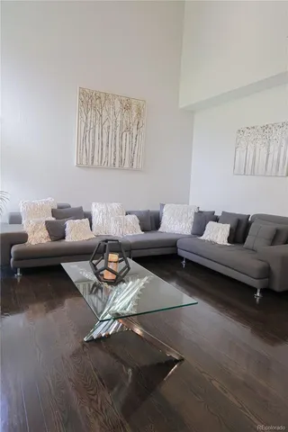 a living room with furniture and a couch