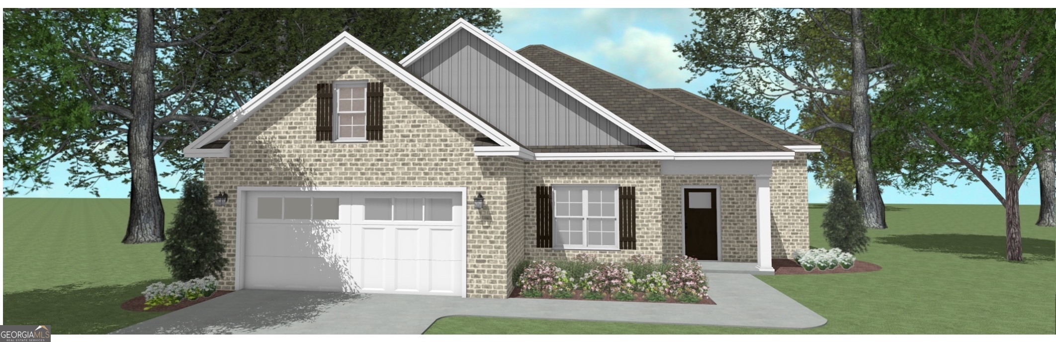 a view of a house with a yard