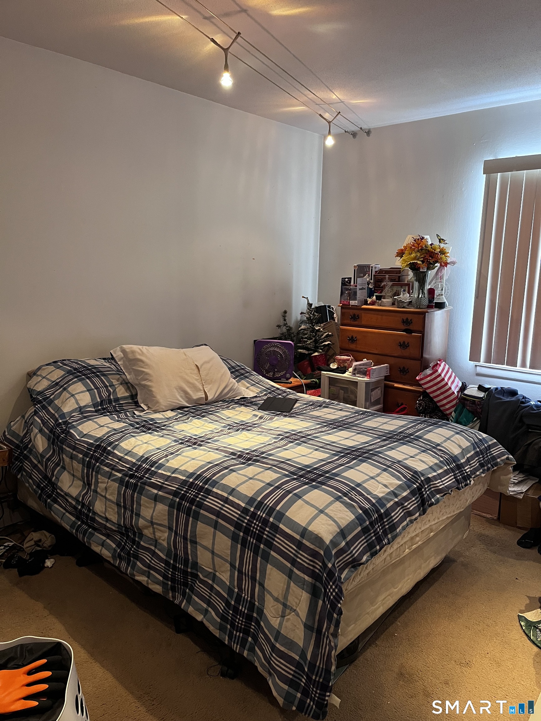 29 Balance Rock Road, Unit 5 Seymour, CT 06483 - Photo 7 of 10 a bedroom with a bed and a chandelier