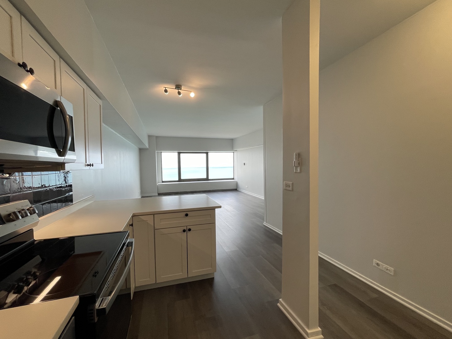 175 East Delaware Place, Unit 5004 Chicago, IL 60611 - Photo 3 of 17 a kitchen with a refrigerator and a stove top oven