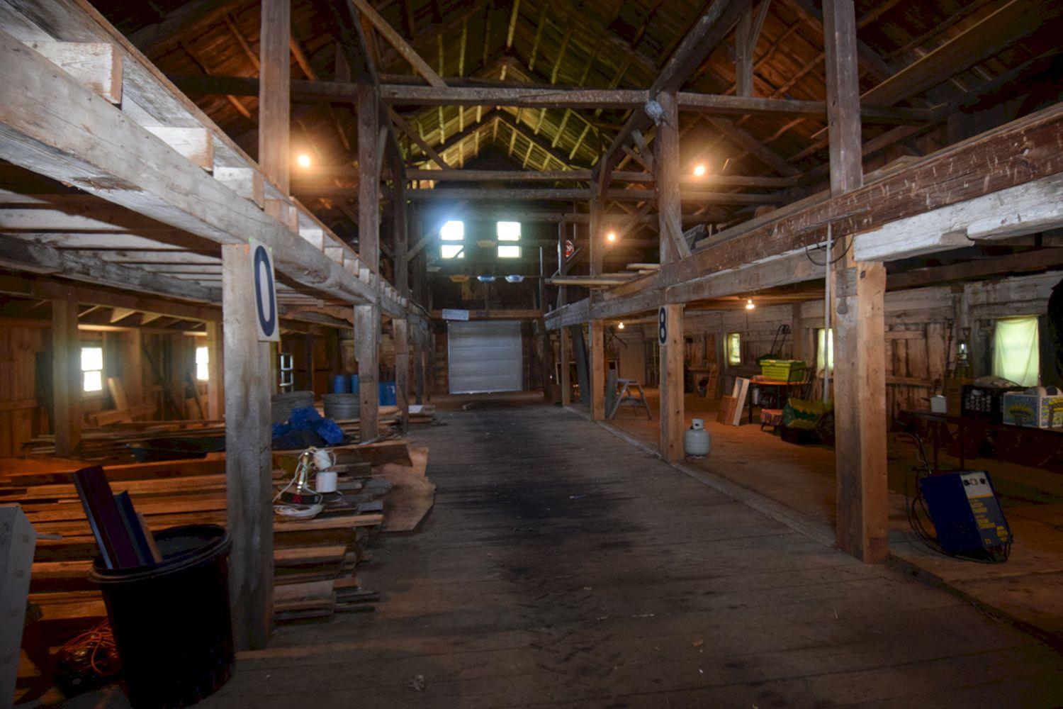 110 Patterson Bridge Road North Anson, ME 04958 - Photo 69 of 94 Post & Beam barn interior
