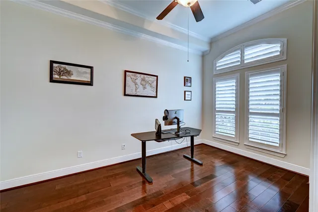 a view of a hallway with living area