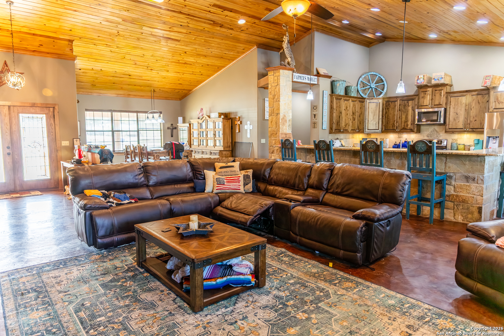 187 Robbins Ranch Road Junction, TX 76849 - Photo 6 of 23 a living room with furniture and a large window