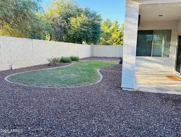 a view of a backyard