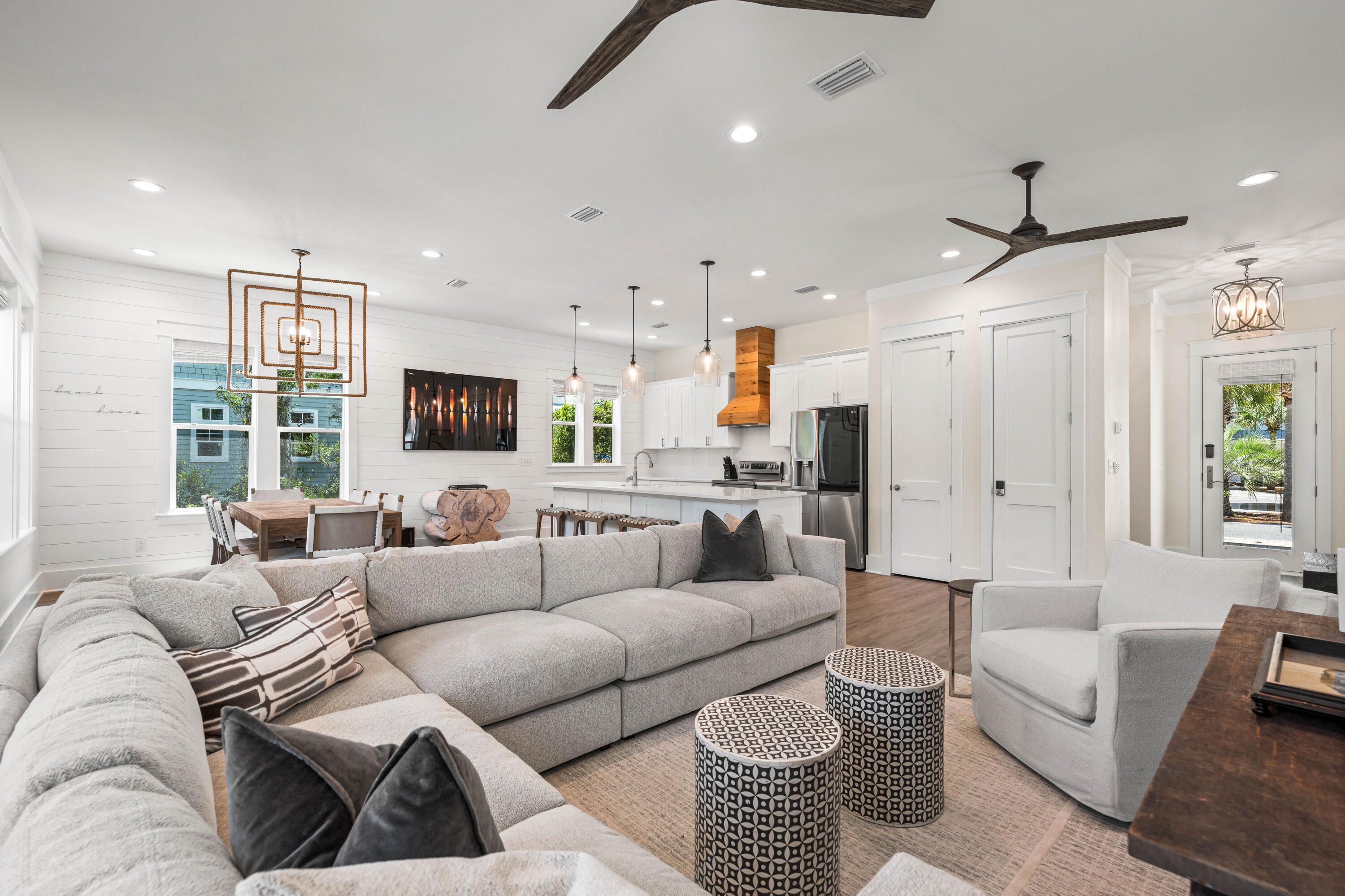 24 Barefoot Ln Inlet Beach Inlet Beach, FL 32461 - Photo 11 of 56 a living room with furniture and a large window