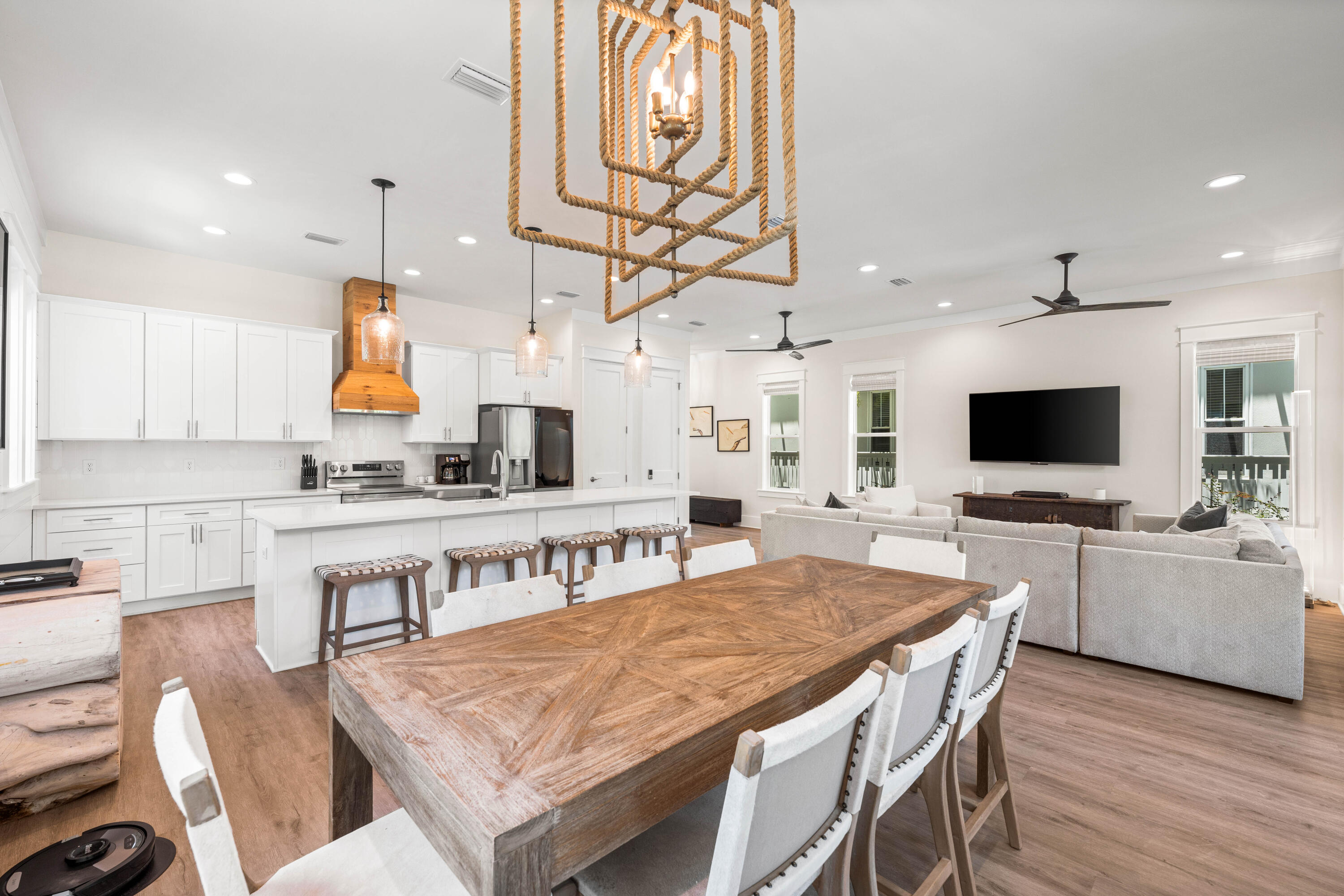 24 Barefoot Ln Inlet Beach Inlet Beach, FL 32461 - Photo 17 of 56 a view of kitchen with sink and wooden floor