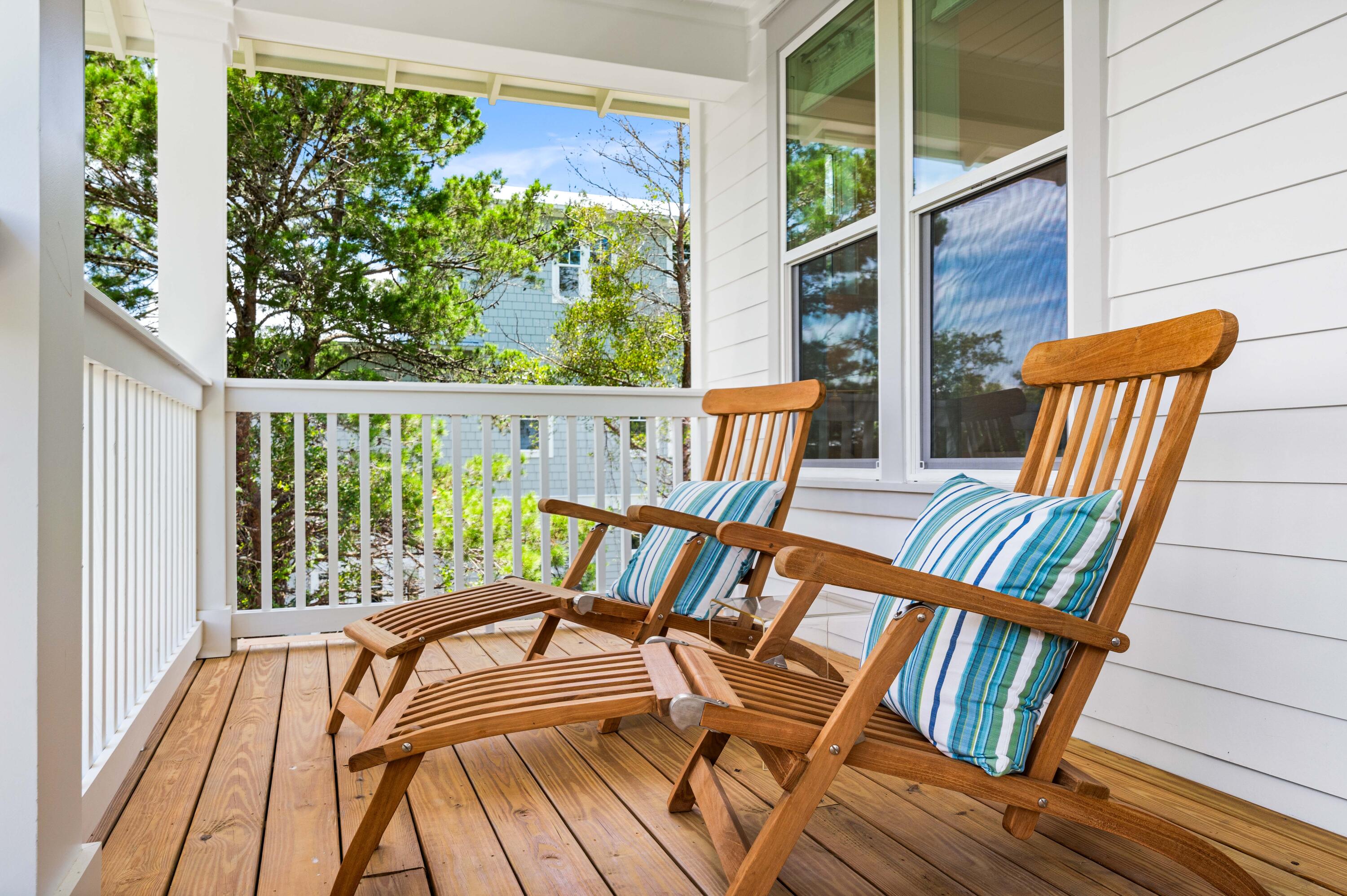 24 Barefoot Ln Inlet Beach Inlet Beach, FL 32461 - Photo 39 of 56 a view of a two chairs in the balcony