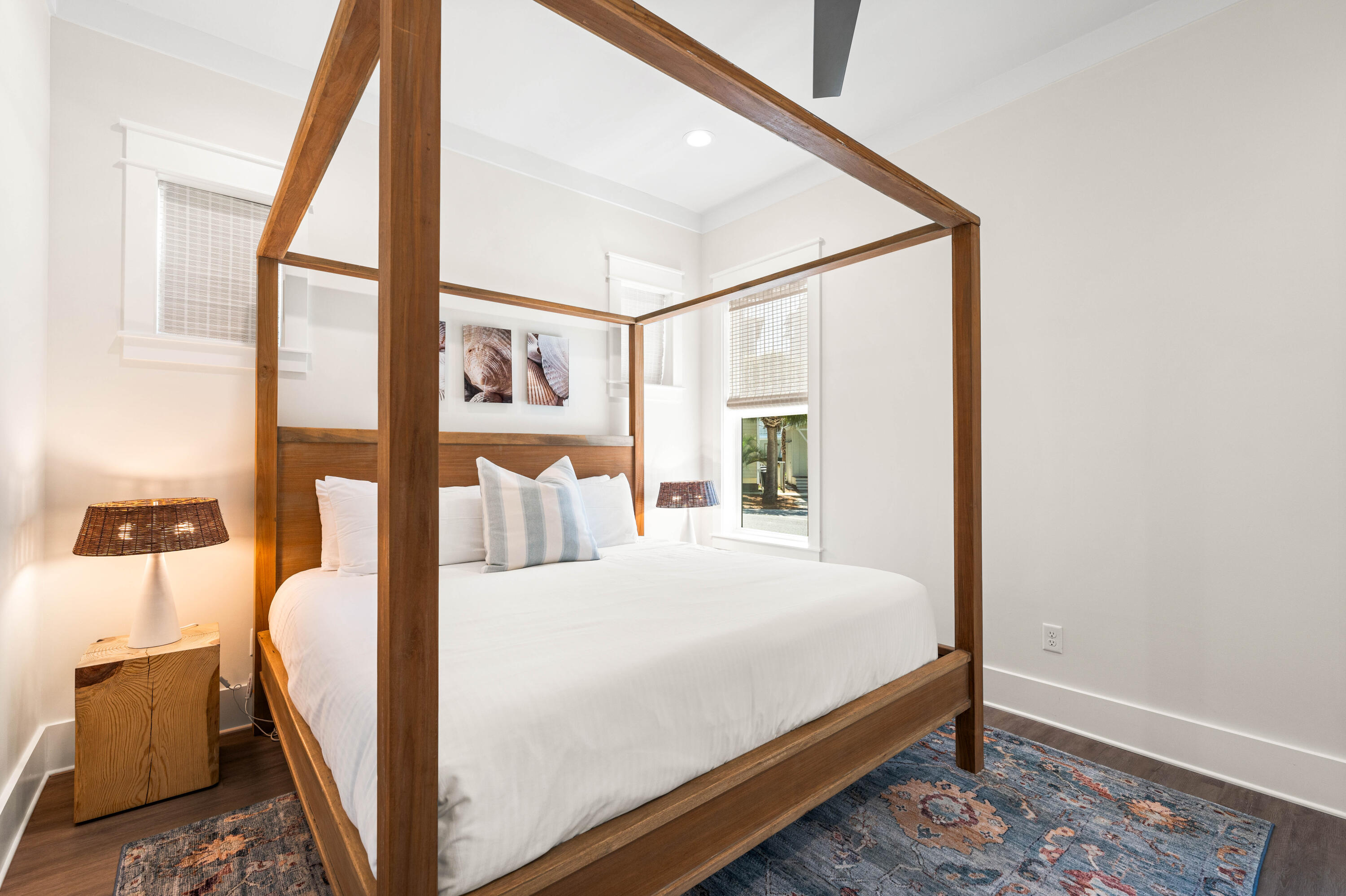 24 Barefoot Ln Inlet Beach Inlet Beach, FL 32461 - Photo 50 of 56 a bedroom with a bed and a large window