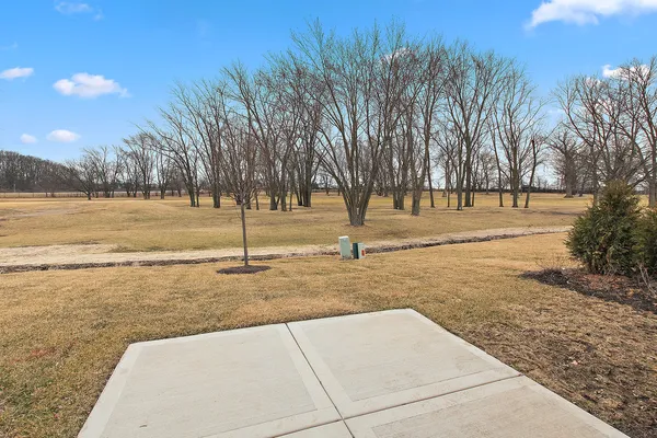 a view of yard with ocean view