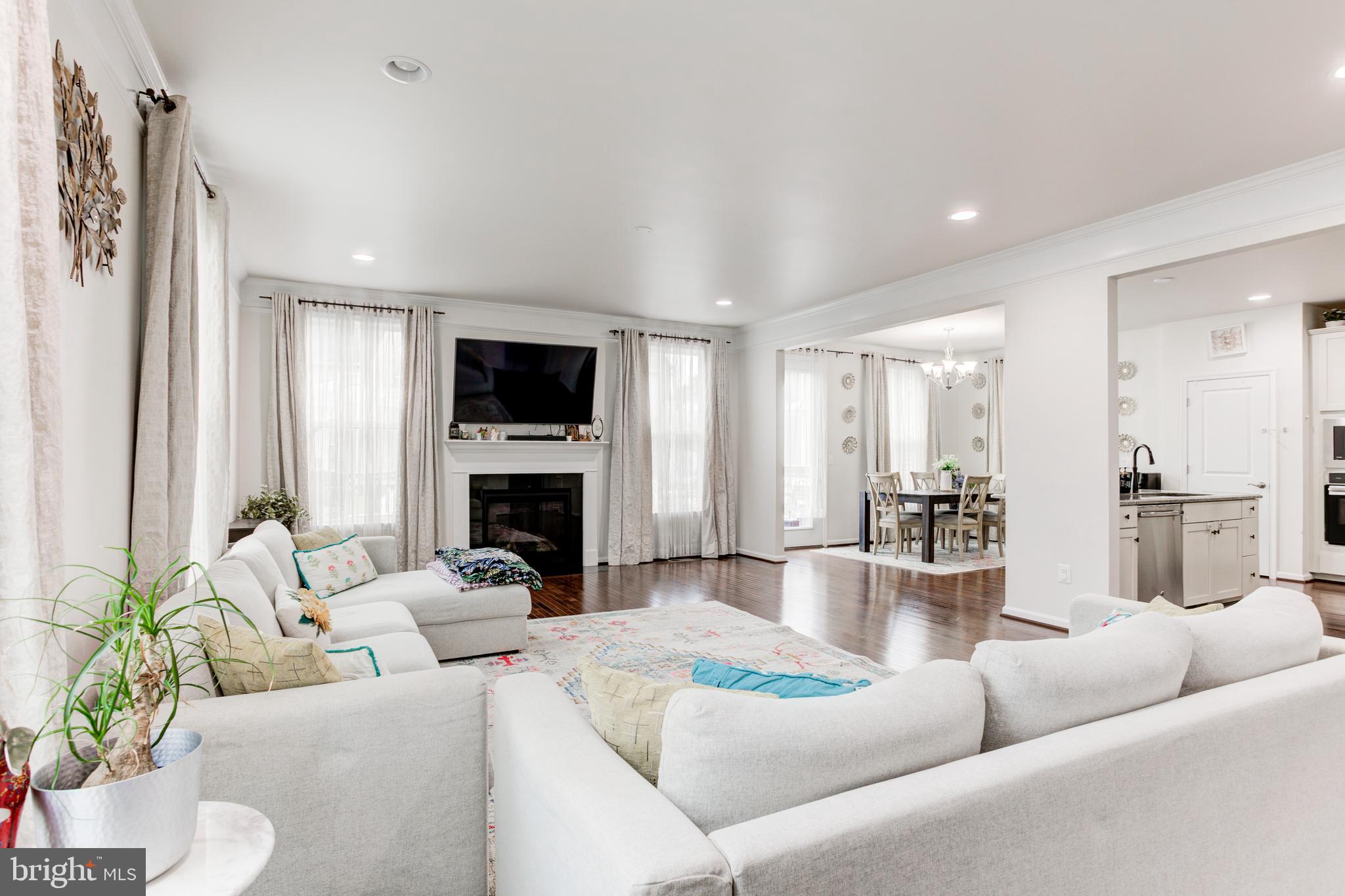 22800 Bubbling Brook Drive Brambleton, VA 20148 - Photo 15 of 64 a living room with furniture fireplace and a flat screen tv