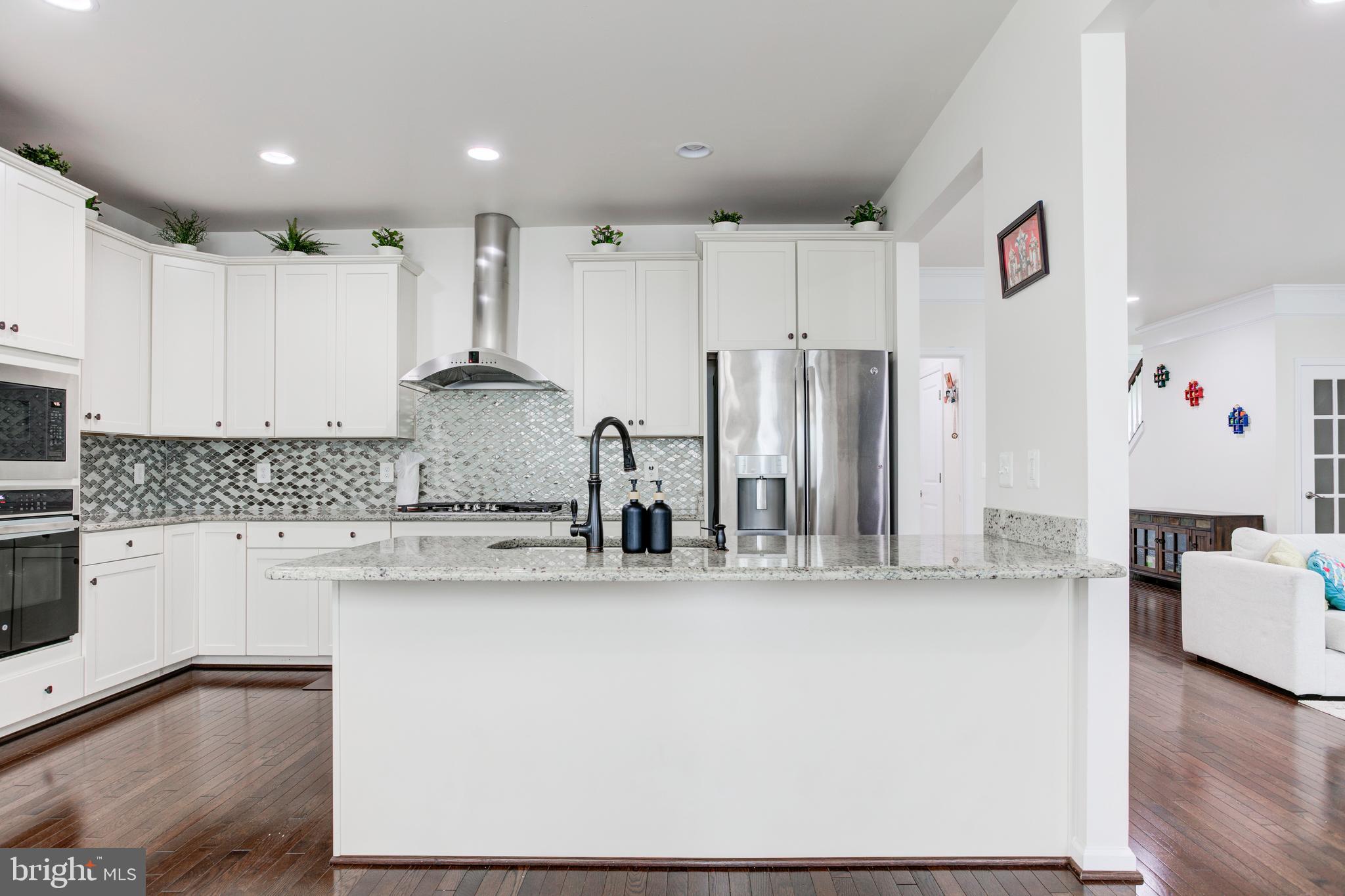 22800 Bubbling Brook Drive Brambleton, VA 20148 - Photo 22 of 64 a kitchen with stainless steel appliances granite countertop a sink and a refrigerator