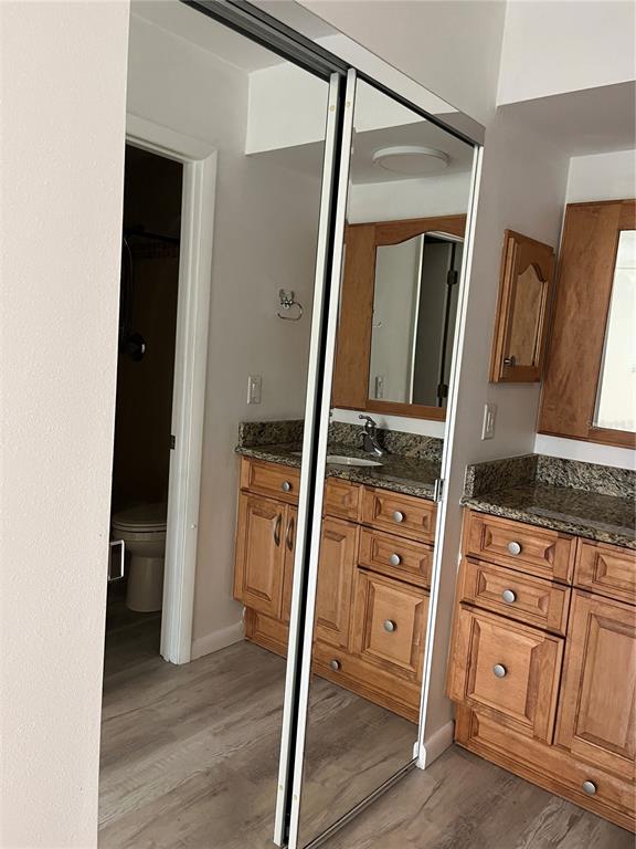 3160 Highlands Boulevard, Unit 3160 Palm Harbor, FL 34684 - Photo 12 of 40 a view of walk in closet with wooden floor