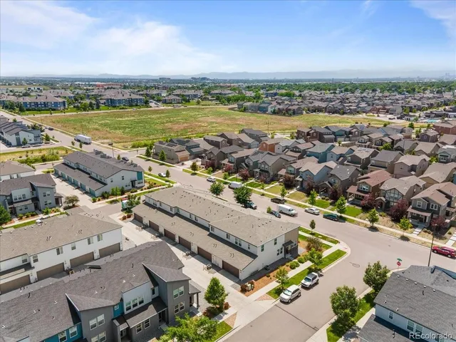 an aerial view of a city