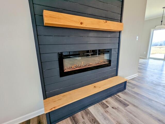 1345 Hale Road Northeast Check, VA 24072 - Photo 13 of 38 a living room with a bed and a fireplace