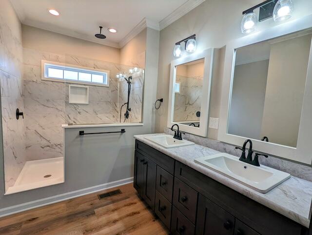 1345 Hale Road Northeast Check, VA 24072 - Photo 29 of 38 a bathroom with a double vanity sink mirror and