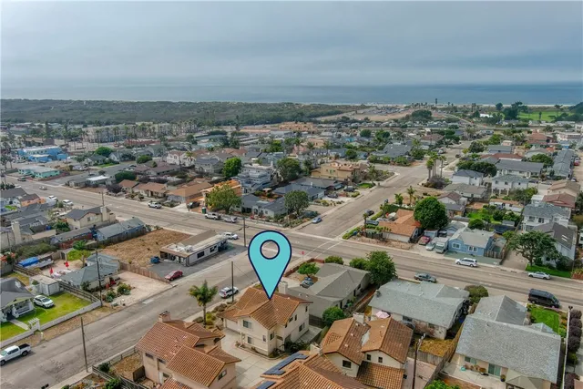 an aerial view of a city