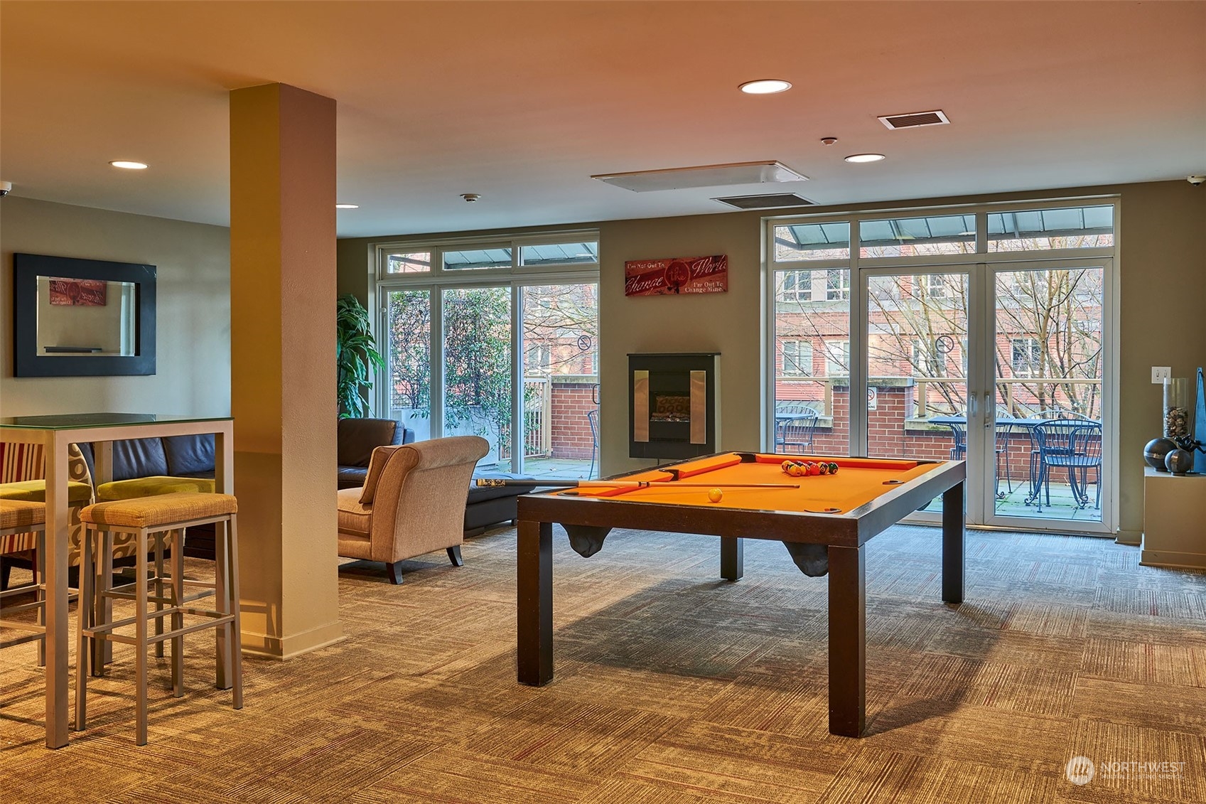 1530 Northwest Market Street, Unit 812 Seattle, WA 98107 - Photo 31 of 34 a room with furniture pool table and a rug