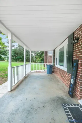 a view of a house with a porch