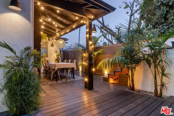 a view of outdoor space with seating area