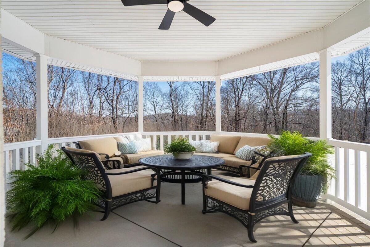 10 Wilkerson Road Wirtz, VA 24184 - Photo 76 of 89 a outdoor living space with furniture and a potted plant