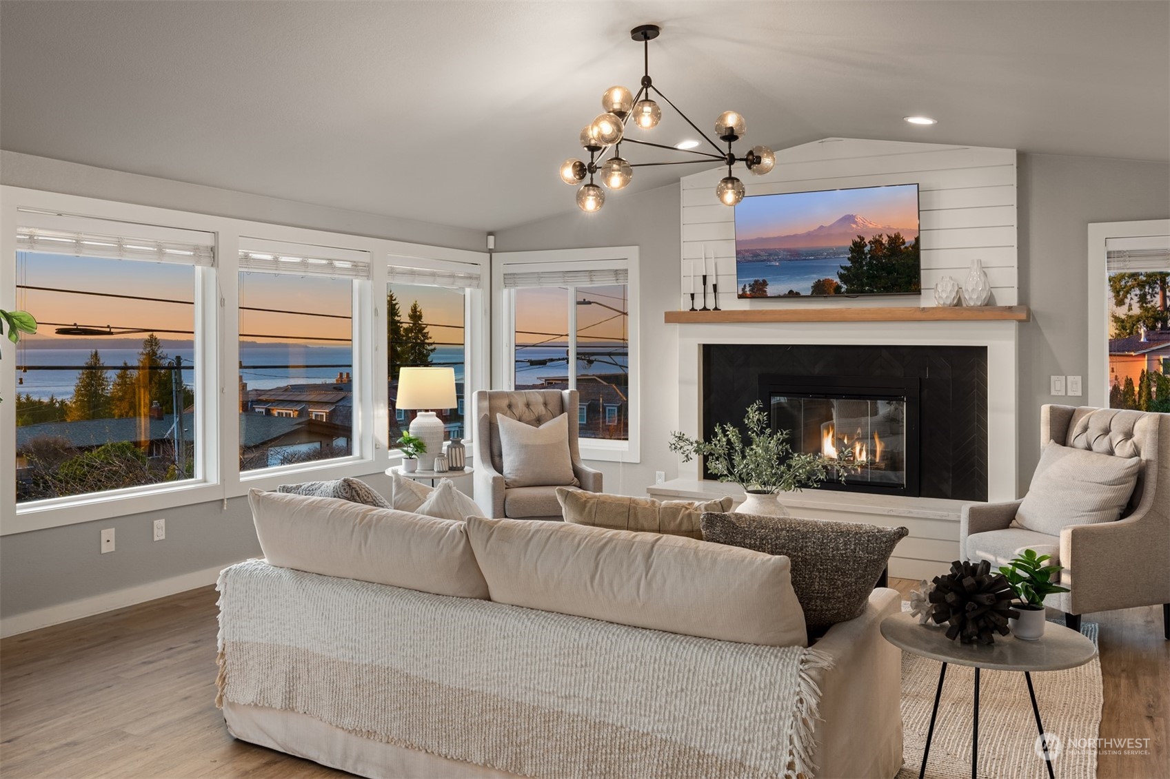917 9th Avenue South Edmonds, WA 98020 - Photo 7 of 40 a living room with furniture and a fireplace