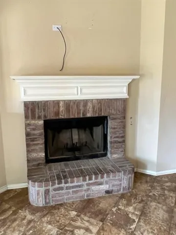 a room with fireplace