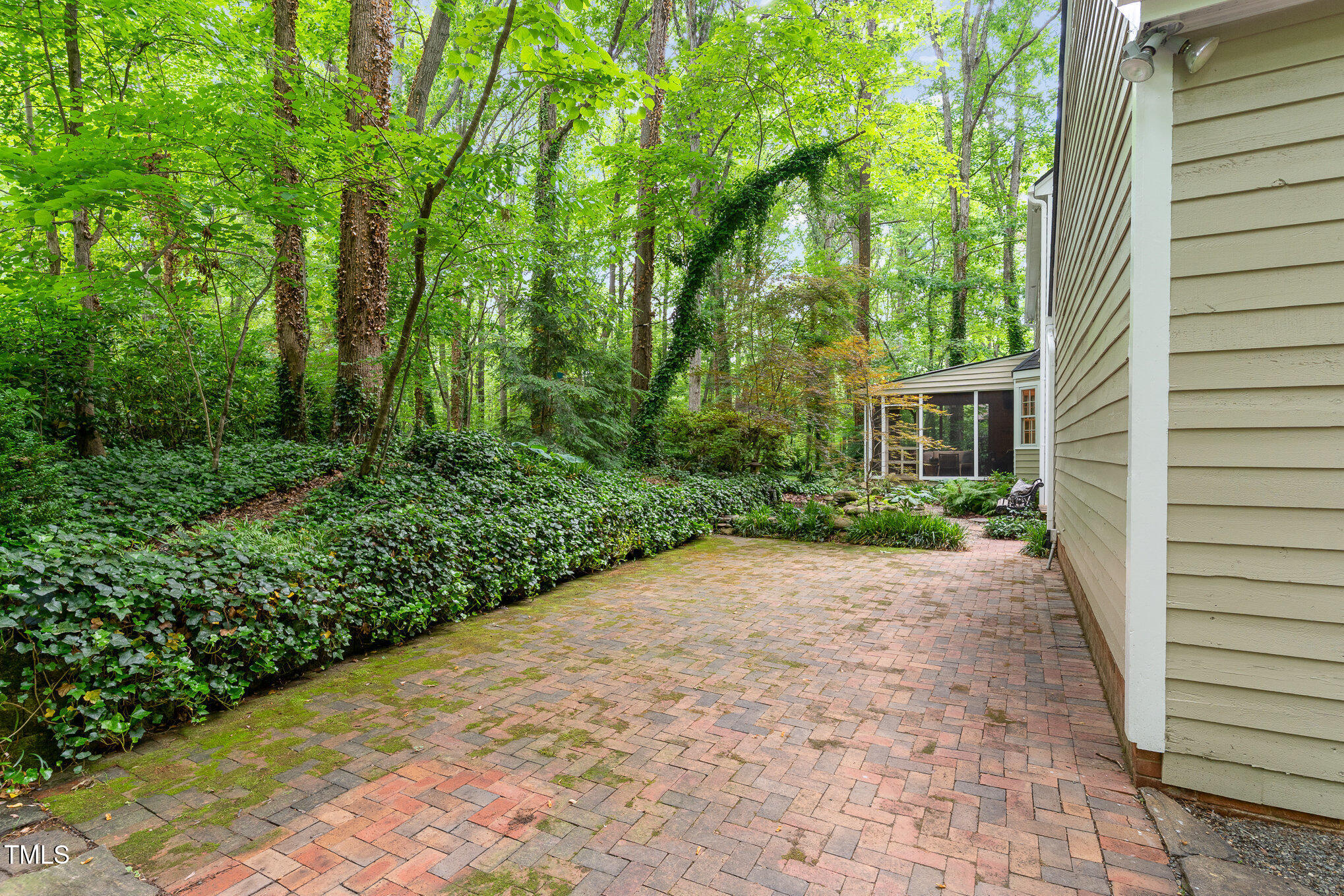 12709 Timberlane Court Raleigh, NC 27613 - Photo 28 of 44 a view of a backyard with plants and large trees