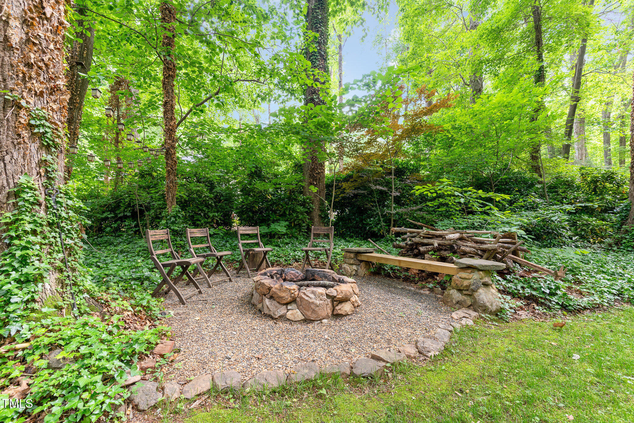 12709 Timberlane Court Raleigh, NC 27613 - Photo 32 of 44 a view of a backyard with swimming pool and sitting area