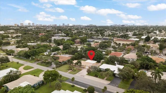 an aerial view of a city