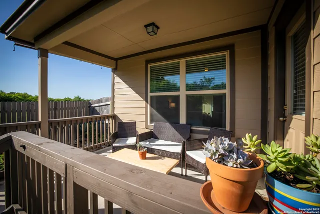 a house view with a seating space